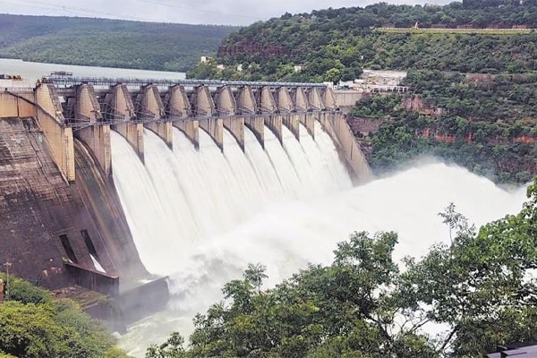 srisailam project gates open