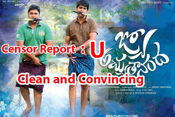 Jyo Achyutananda censor report, Nara Rohit Jo Achyutananda Censor Details, Naga ShouryaJyo Achyutananda censor certificate, Jyo Achyutananda Censor Live,