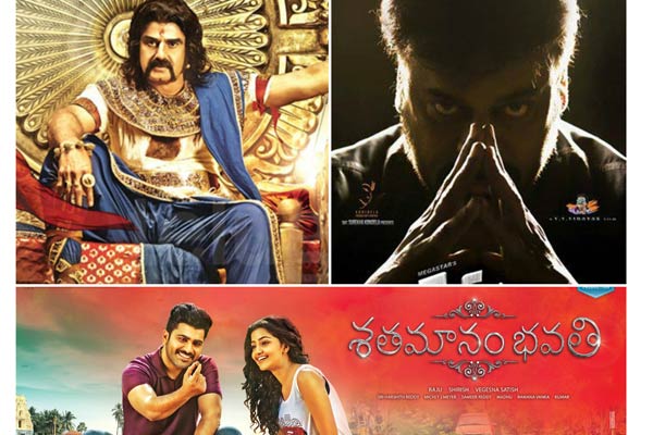 Khaidi No 150 pre-release business, Gautamiputra Satakarni pre-release business, Shathamanam Bhavathi pre-release business,