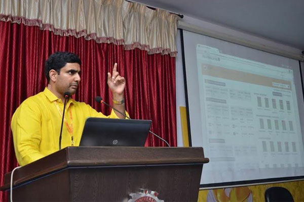 TDP Lokesh, TDP fund welfare co-ordinator, Lokesh attend a training session, rumour on lokesh TDP Leaders’ Workshop, TDP Leaders’ Workshop at KL University in Guntur