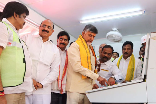 Chandrababu Launching Polavaram irrigation project spillway