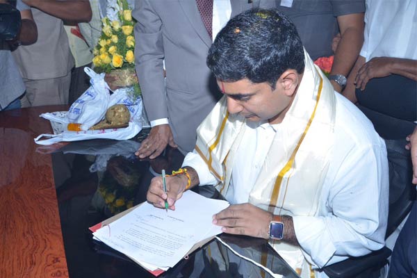 Nara Lokesh’s insignificant first signature