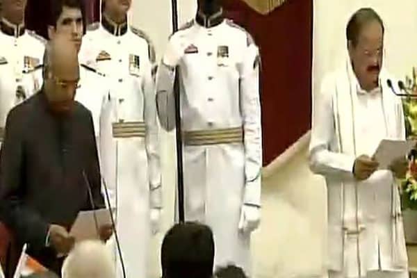 Venkaiah sworn-in as Vice President of India