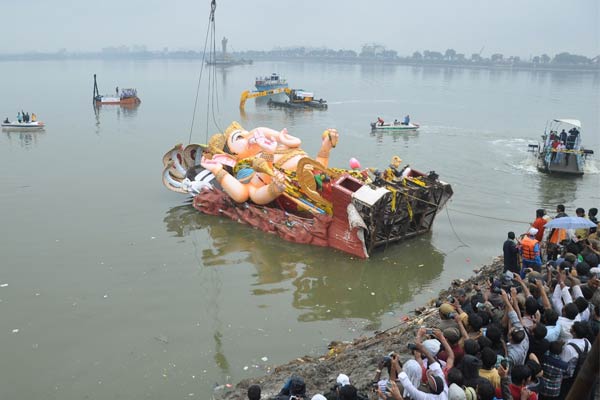 Ganesh procession underway in Hyderabad amid tight security