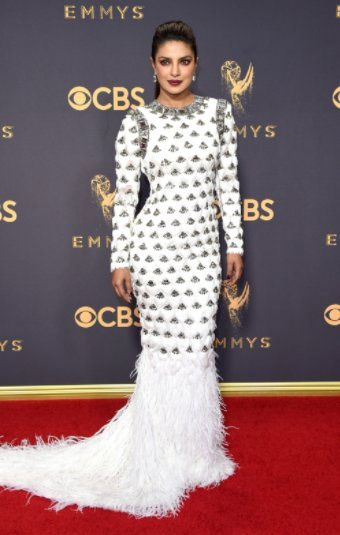 Priyanka Chopra slays at Emmy’s in Feathered Dress