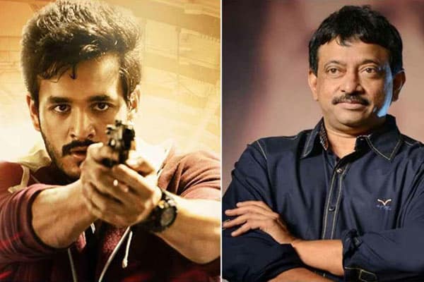 Akhil with RGV for short film