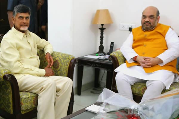 Amit Shah calls Chandrababu as TDP decides to step up fight