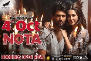 NOTA All Set For Grand Premieres Today