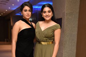 Shalini Pandey and Niveda Thomas at 118 success meet