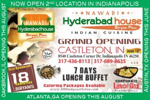 Hyderabad House 2nd location in Indiana is Now Open!