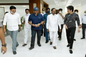 Chiranjeevi and Nagarjuna met KCR